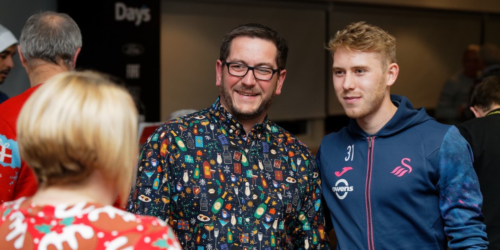 Swansea City players join DSA for Christmas party | Swansea